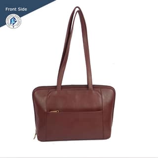 Genuine Leather Maroon FHS Satchel bag for Girls & Women - Maroon
