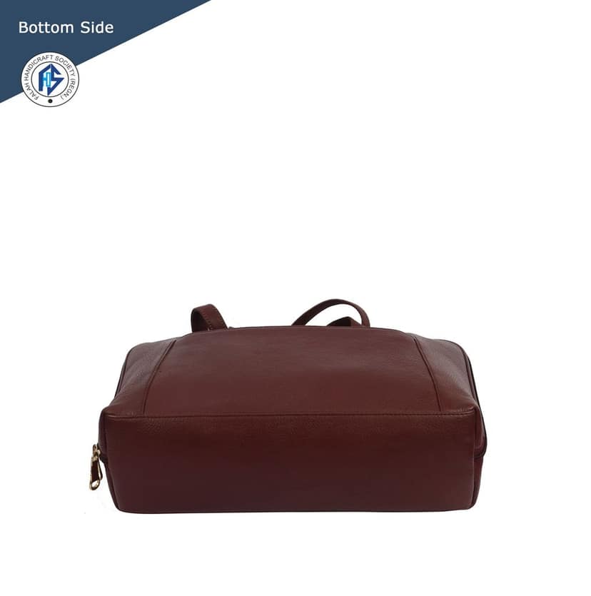 Genuine Leather Maroon FHS Satchel bag for Girls & Women - Maroon view 3