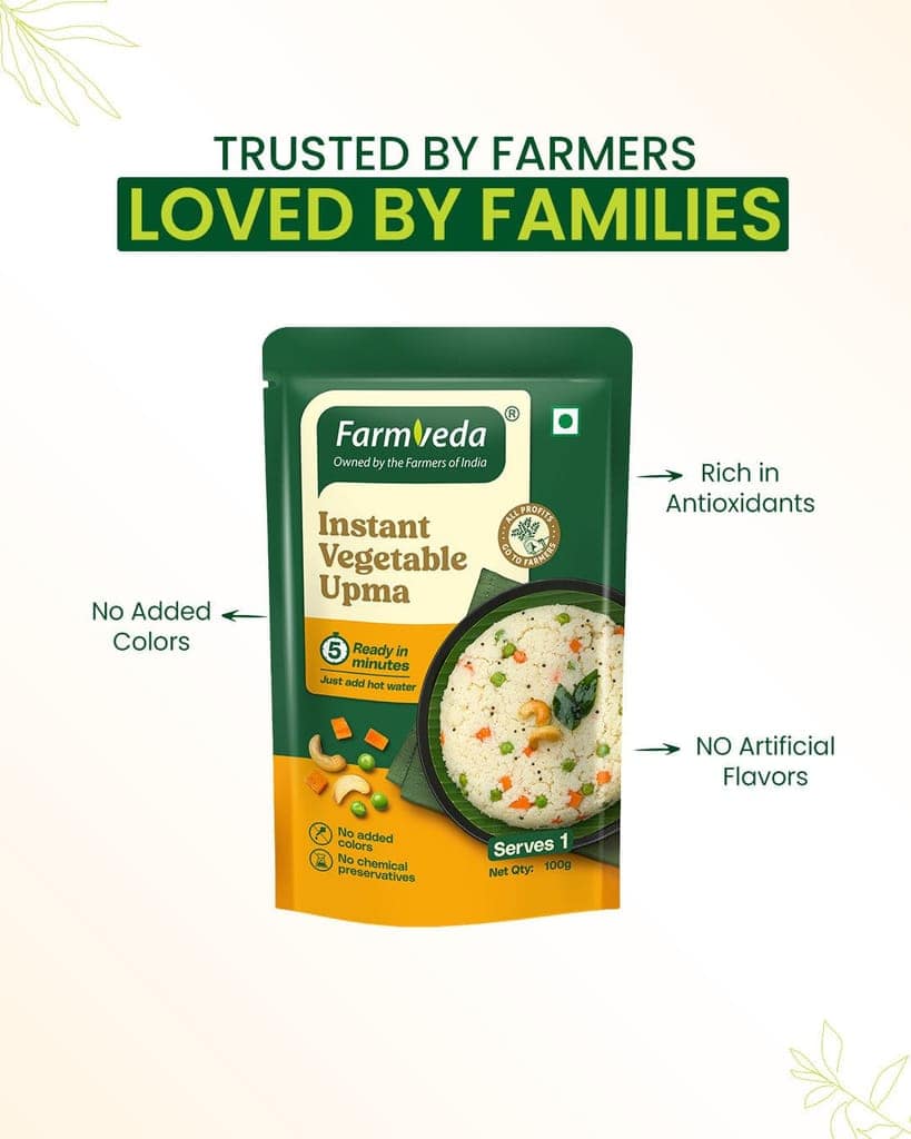 Instant Vegetable Upma Mix - 100gm*Pack of 5 view 4