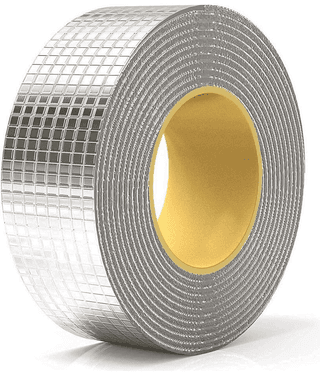 Leakage Repair Waterproof Tape for Pipe Leakage Roof Water Leakage Solution Alum - Silver Single Sided Flax Tape ( Pack of 1 )