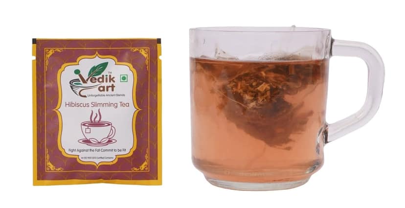 Hibiscus Slimming Tea for Powerful Natural Herbs (20 Tea Bag) The Perfect Way to Fight Fat and Commit to Being Fit. Try Vedikart Hibiscus Slimming Tea Today! Enjoy a Guilt-Free Cup of Tea with Vedikart Hibiscus Slimming Tea view 3