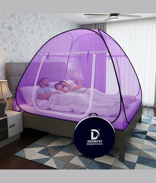 didhiti - Pink Polycotton Foldable Mosquito Net ( Pack of 1 )