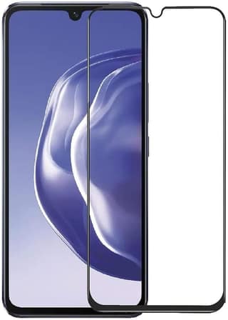 PLUGTECH Advanced Tempered Glass With Anti-Explosion 9H Hardness Edge-To-Edge Coverage Screen Guard for VIVO V21E