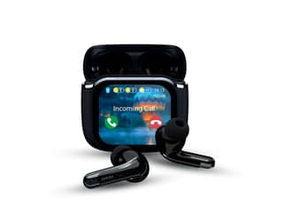 ACwO Dwots Bold Wireless in Ear Earbuds, India'S 1St Smart 1.83" True HD Touch Display, ANC (32Db)|4 ENC Mics for Clear Calls, 3D Spatial Sound - Black