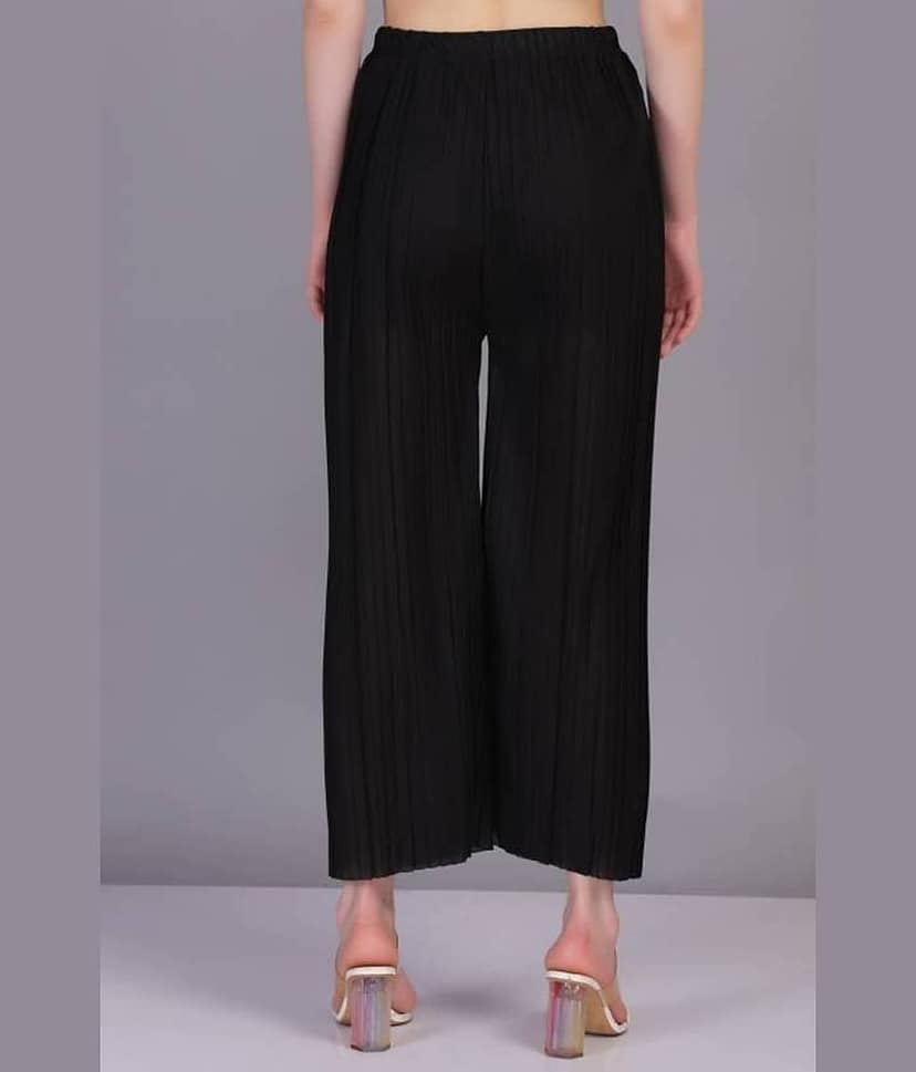 NightBlue Pack of 1 Lycra Straight Women's Palazzos ( Grey ) view 2
