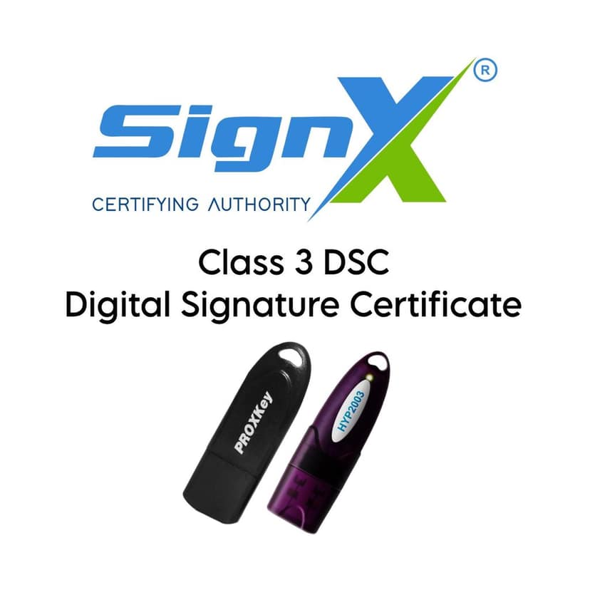 SignX Digital Signature Certificate/2 Year/Signing Only With Token