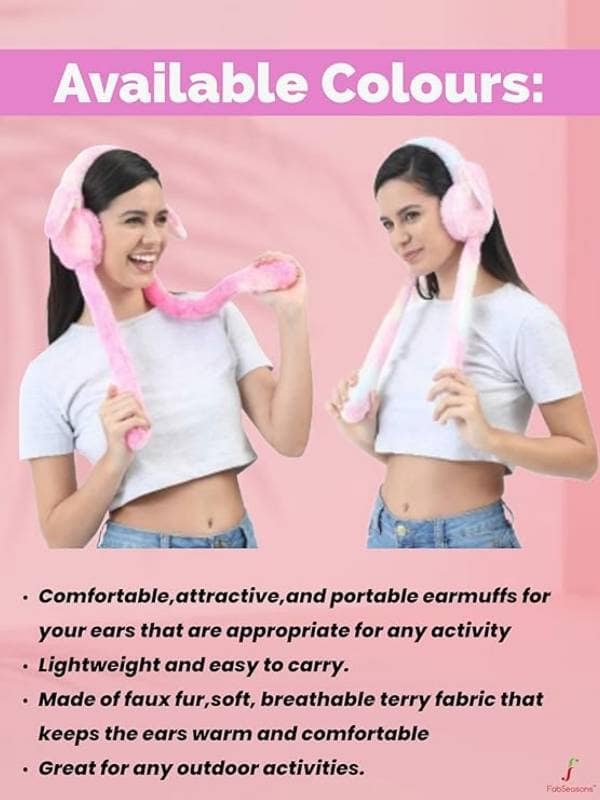 Moving Ear Plush Earmuffs (Assorted Colors, Free Size) | Cold-Proof Winter Accessory | Casual view 4