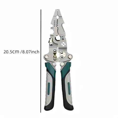Foldable Wire Stripper Pliers with Cutting & Crimping Function | Multi-Function Electrician Hand Tool for Wire Stripping, Cable Cutting, Crimping & Electrical Repair Work | 21 cm (8.08 Inch) view 3