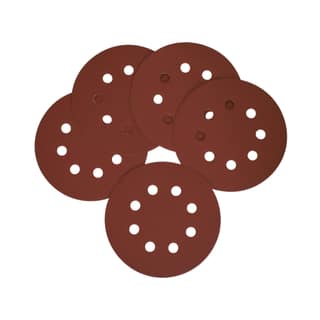 H9 5-Inch 80 Grit Hook & Loop Sandpaper Discs, 8-Hole, 50-Pack for Orbital Sanders (125mm)