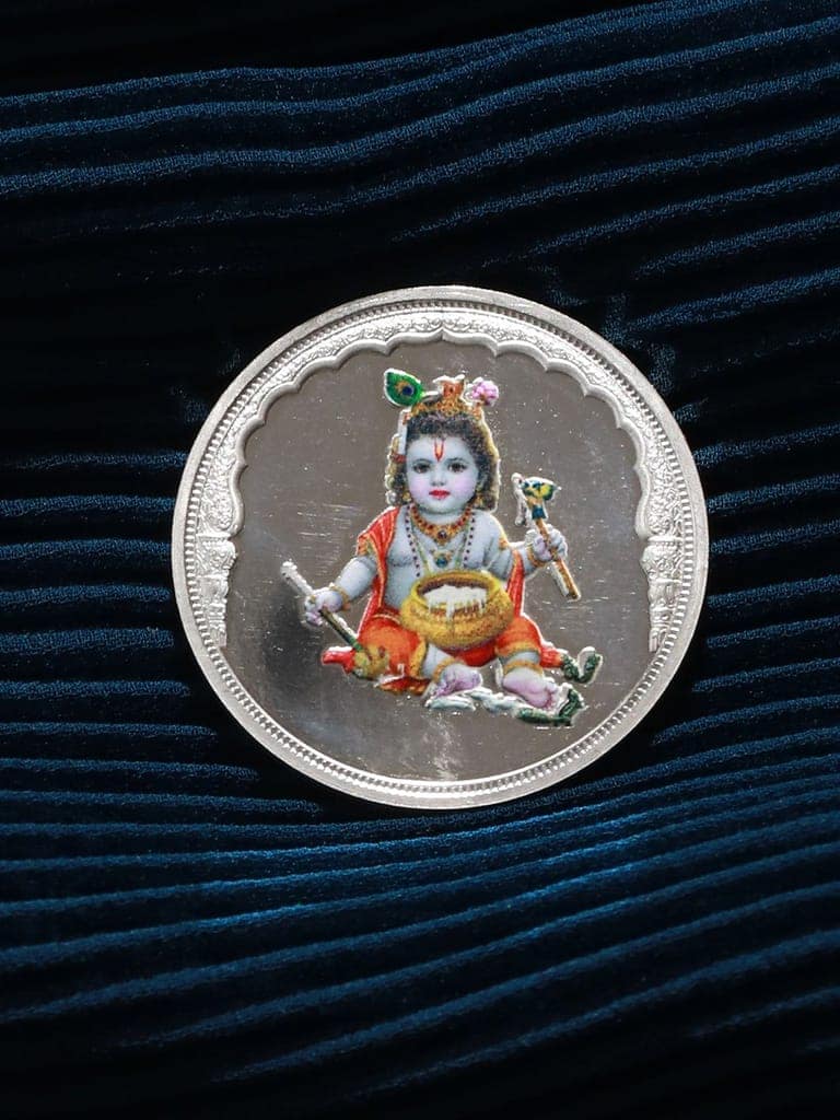 Peppa Pig Wrist Slap Band Kids Toy Rakhi With Roli Chawal with 999 Silver Bal Krishna 10gm Silver Coin view 2
