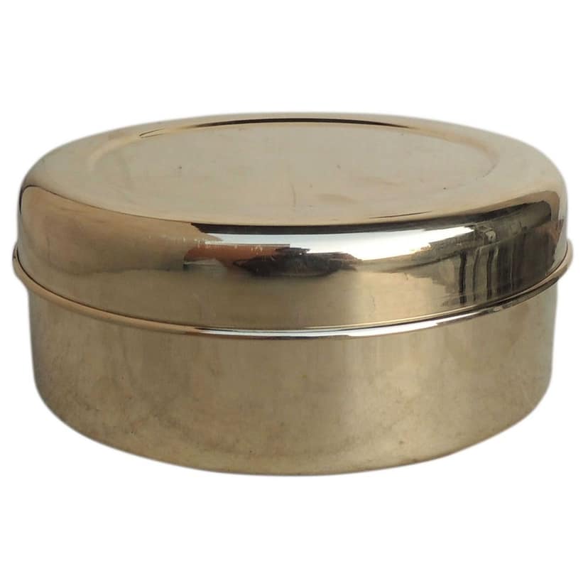 Brass Roti Box / Chapati Storage Container ? Kitchen Utility Item, Diameter : 8.3 Inch (ZMAS586 F) view 2