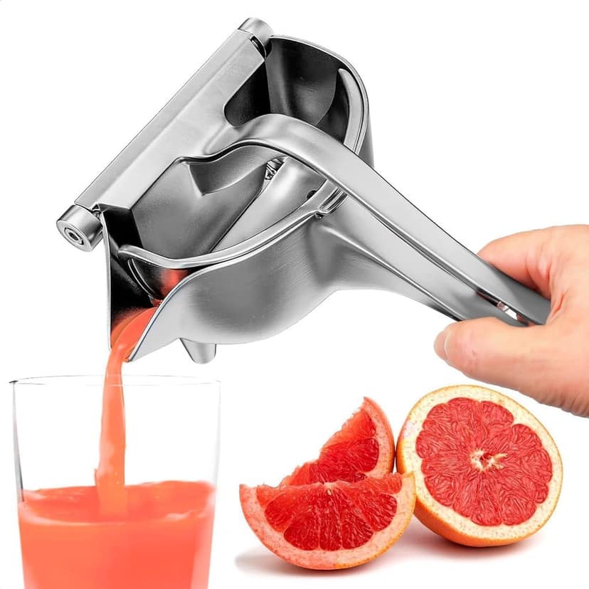 Aluminium Manual Fruit Juicer Orange Heavy Duty Juicer Hand Press Metal Lime Juicer Hand Instant, Steel Handle Simple Fruit Juicer Press Squeezer Citrus Collectible Figure