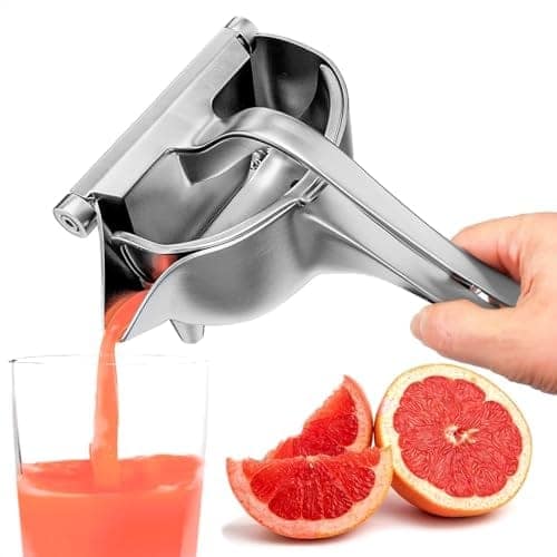 Aluminium Manual Fruit Juicer Orange Heavy Duty Juicer Hand Press Metal Lime Juicer Hand Instant, Steel Handle Simple Fruit Juicer Press Squeezer Citrus Collectible Figure view 2