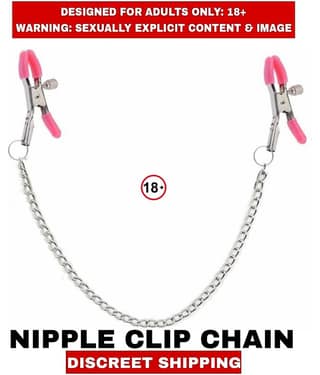 Adjustable Nipple Clamps with Metal Chain Pleasure for Women, Decorative Clip for Pleasure Toys