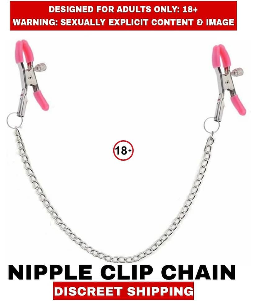 Adjustable Nipple Clamps with Metal Chain Pleasure for Women, Decorative Clip for Pleasure Toys