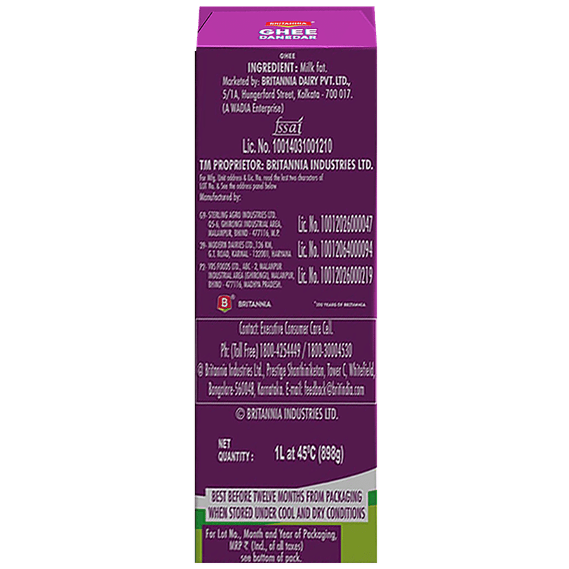 Britannia Pure Danedar Ghee, 1 L view 2