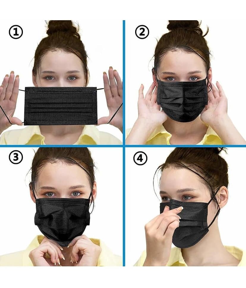 Wellstar - Black 3 Ply Mask ( Pack of 25 ) view 2