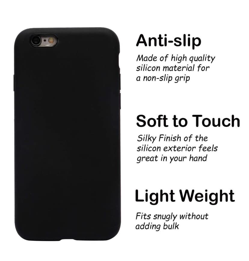 LIRAMARK Liquid Silicone Soft Back Cover Case for Apple iPhone 6 / 6S view 3