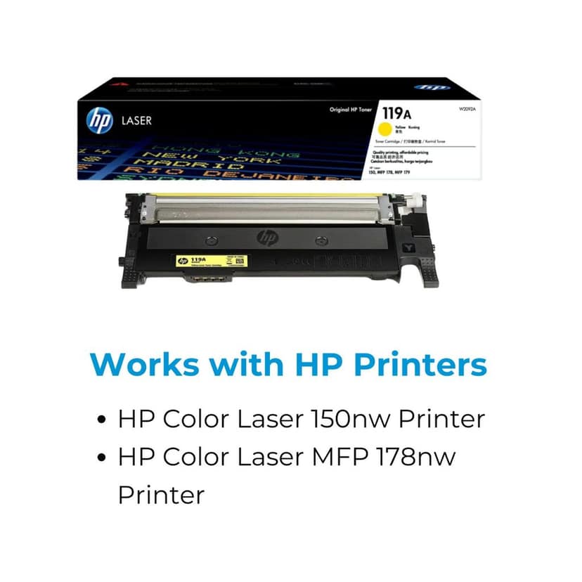 HP 119A Yellow Laser Toner Cartridge (W2092A)