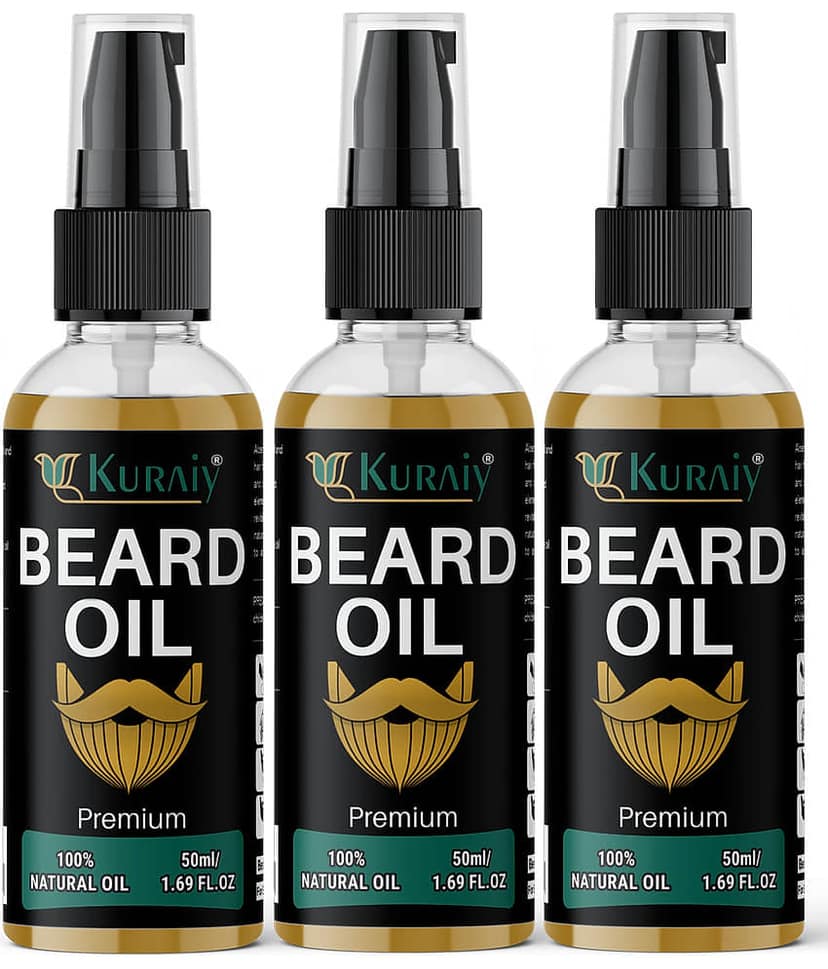 KURAIY Beard Growth Oil for Men For Better Beard Growth With Thicker Beard (50 ml)