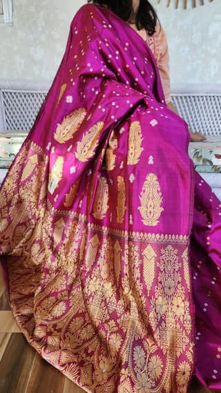 Mulberry Silk Saree/ Assam Paat Silk