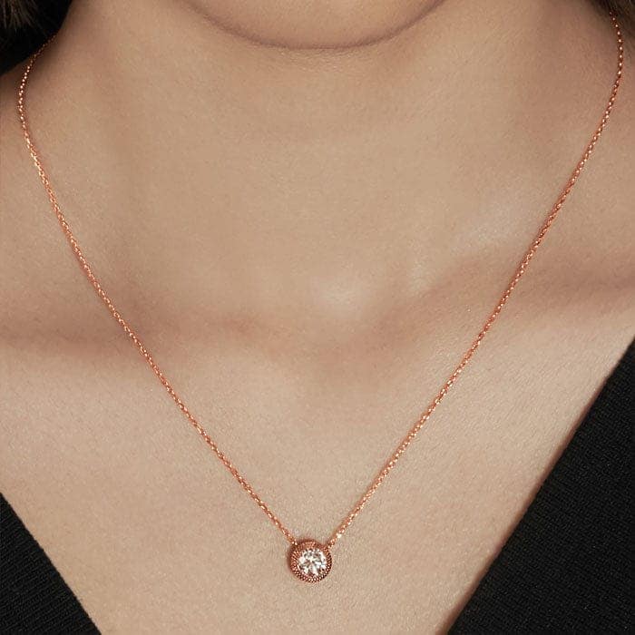 Rose Gold Fairytail Necklace (5 in 1 Crystal) view 2