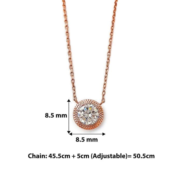 Rose Gold Fairytail Necklace (5 in 1 Crystal) view 4