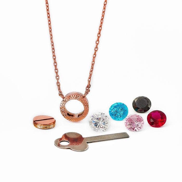 Rose Gold Fairytail Necklace (5 in 1 Crystal) view 6
