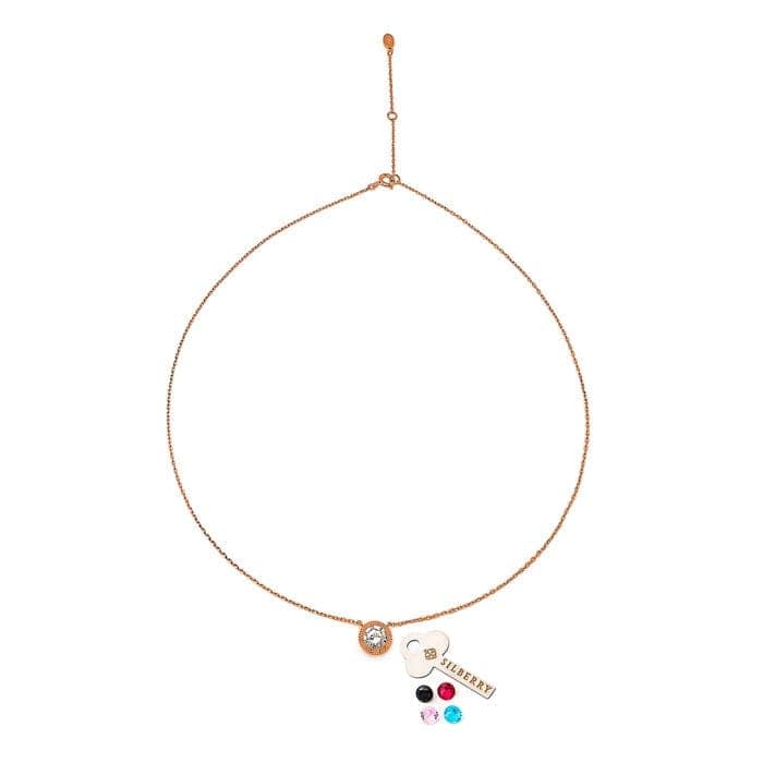 Rose Gold Fairytail Necklace (5 in 1 Crystal) view 7