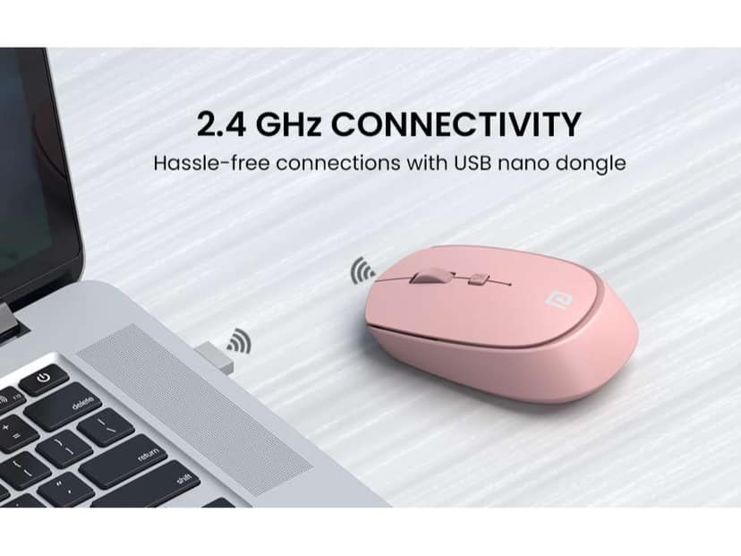 Portronics Toad 23 Wireless Optical Mouse with 2.4GHz, USB Nano Dongle, Optical Orientation, Click Wheel, Adjustable DPI view 2
