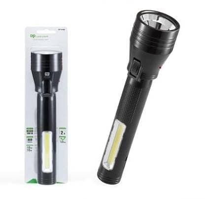 DP 9168 (RECHARGEABLE LED TORCH) 10W+15W LED, 350mAh Battery Torch (Black, 26.5 cm, Rechargeable) view 2