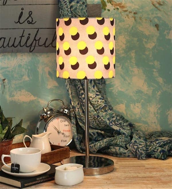 Yellow Polka Lamp view 2