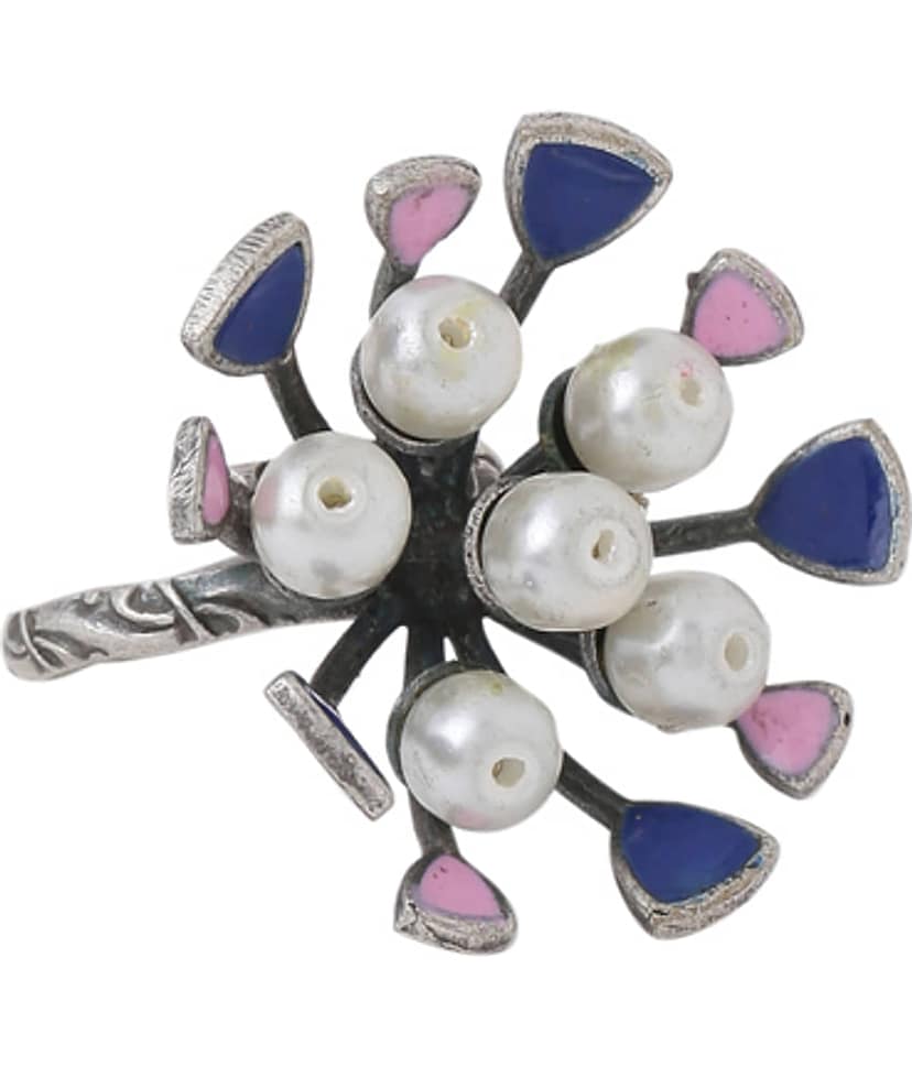 VIRAASI - White Contemporary Ring ( Pack of 1 ) view 2