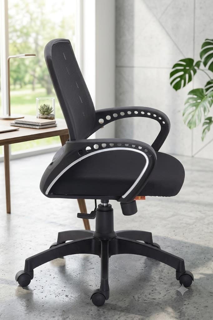 Kantva Ergonomic Mesh Mid Back Office Chair with Adjustable Height and Swivel Base view 2
