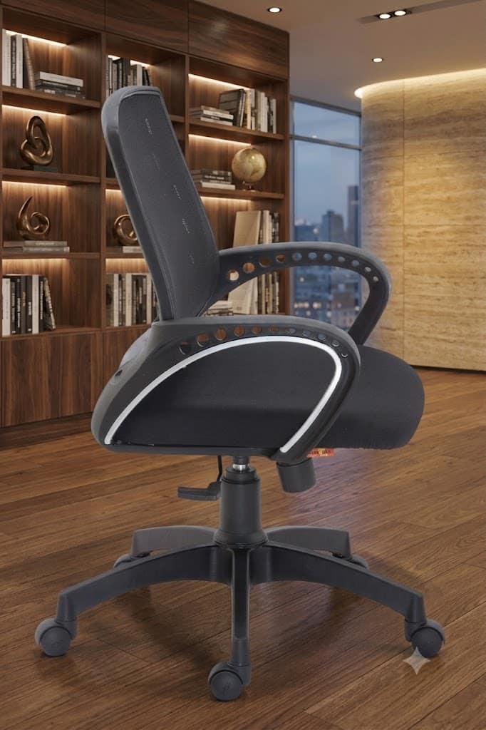 Kantva Ergonomic Mesh Mid Back Office Chair with Adjustable Height and Swivel Base view 3