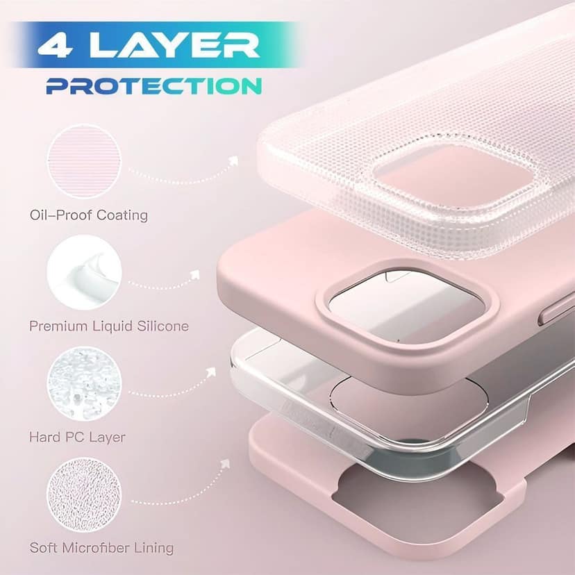 LIRAMARK Liquid Silicone Soft Back Cover Case for iPhone 15 Plus (6.7 inch) view 6