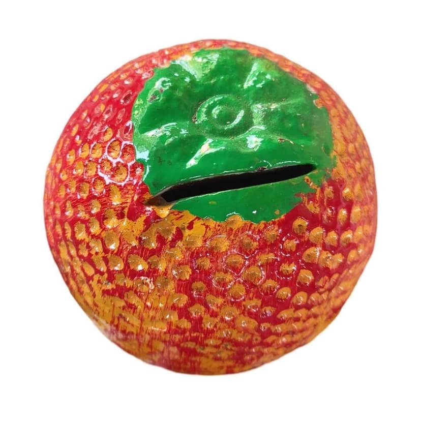 Hand painted ceramic orange fruit figurine home decor view 2