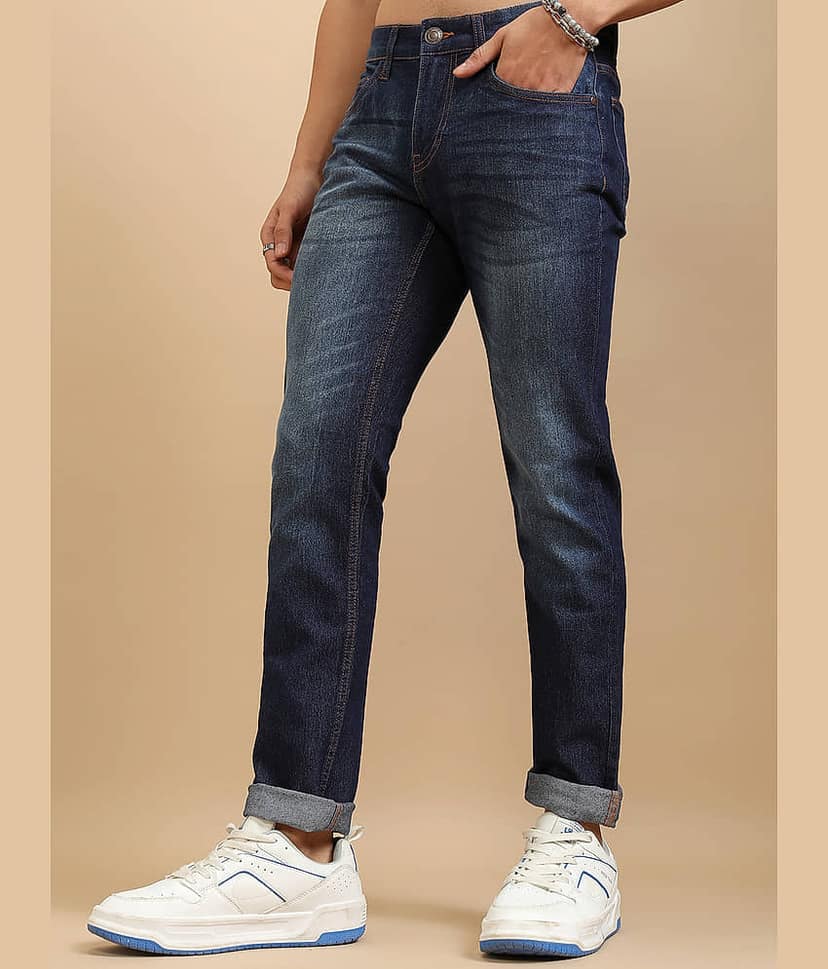 Highlander Slim Fit Solid Men's Jeans - Dark Blue ( Pack of 1 ) view 4
