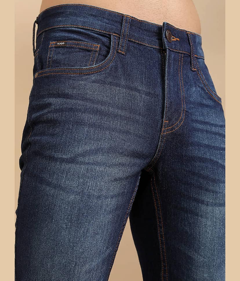 Highlander Slim Fit Solid Men's Jeans - Dark Blue ( Pack of 1 ) view 5