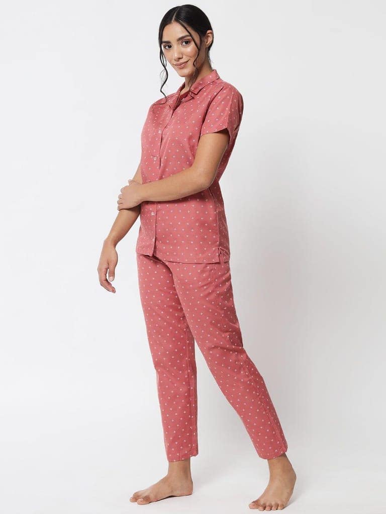 Printed Nightsuit For Women With Pockets in Pyjamas N79Rc view 6