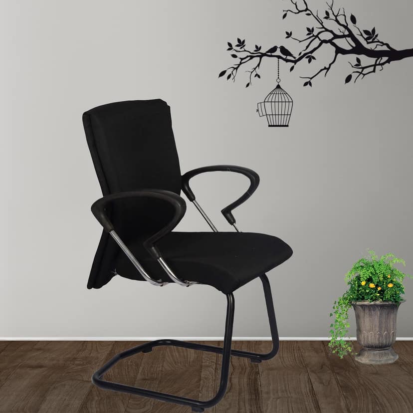 AMM 1036 D/PLY Visitor Chair||Black||Office Chair