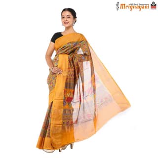 HANDLOOM CHANDERI SILK SAREE WITH BLOUSE (SKU - 3N0101080622, SAREE-1054)