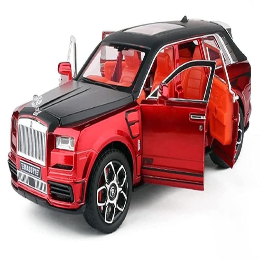 KTRS ENTERPRISE 1:32 Rolls Royce CULLINUN MASORY Diecast Metal Pullback Openable Doors Toy Cars with Flashing Light and Musical Sound for Gifts Toys for Kids Boys and Girls Children