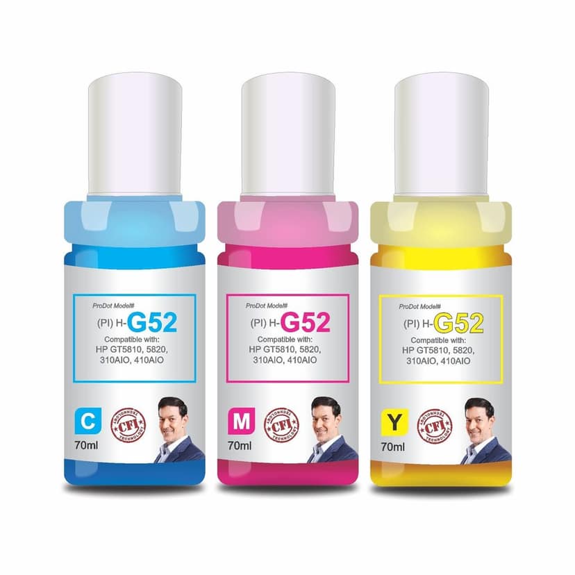 ProDot GT51 GT52 GT 51/52 Inkjet Ink Refill Compatible with HP Deskjet GT5810, 5811, 5820, 5821 Ink Tank AIO 310, 315, 319, 410, 415, 419 Ink Tank Printers