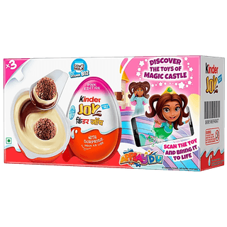 Kinder Joy Pink Edition For Girls - Made From Cows Milk With Vitamin B12, 60 G (3 N X 20 G Each)