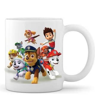 thriftkart Paw Patrol Printed Ceramic Coffee Mug 1 Pcs 350 mL