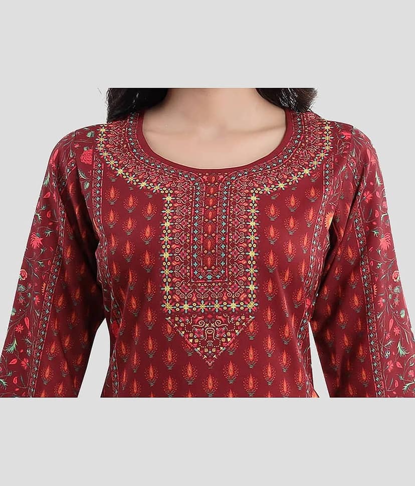 Meher Impex - Blue Crepe Women's Tunic ( Pack of 1 ) view 2