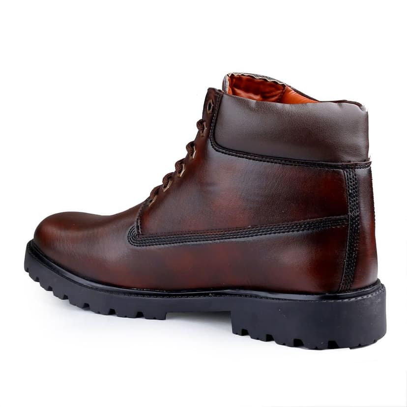 Bxxy's Faux Leather Chelsea Ankle Lace-up Boots for Men view 8