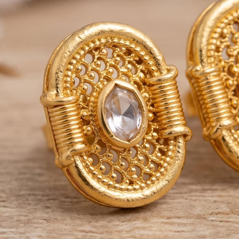 Golden Heritage Studs view 4