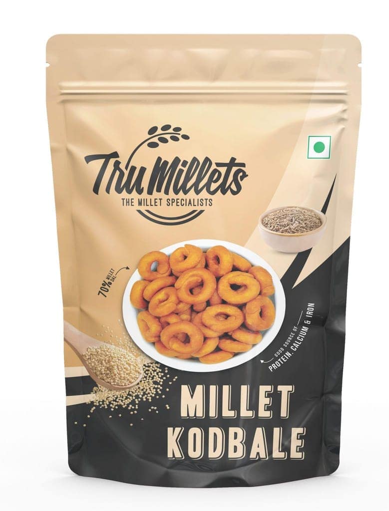 TruMillets Millet Kodbale 125g | Authentic South Indian Snack | Crunchy & Tasty Kodubale | No Palm Oil | Ready-to-Eat | Healthy & Wholesome Millet Snack view 3